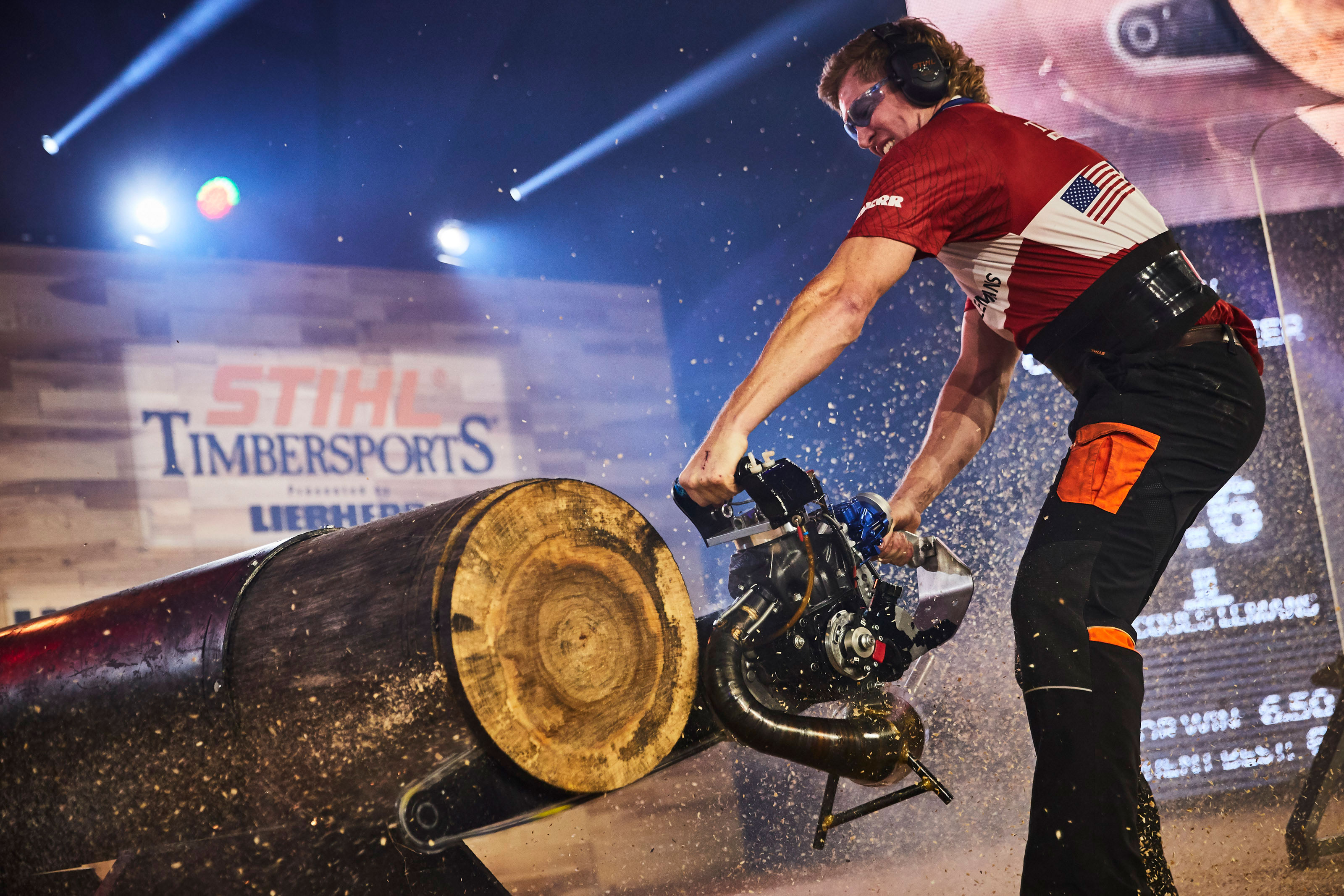 STIHL TIMBERSPORTS® athlete Cassidy Sheer from the USA at the Individual World Championship 2019 in Prague.